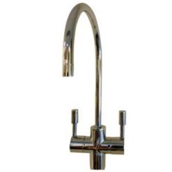 Water Filter Faucet - Chrome Plated High Loop Dual Faucet