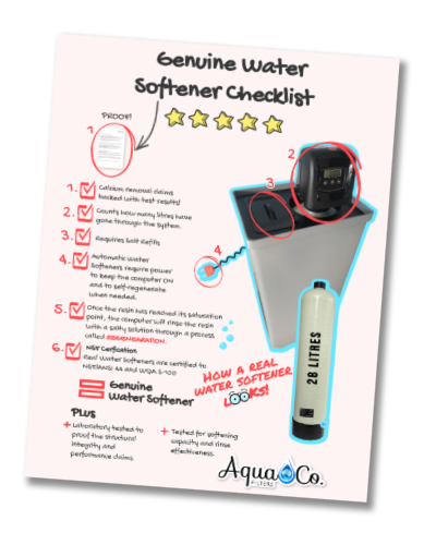 AquaCo Water Softener Checklist